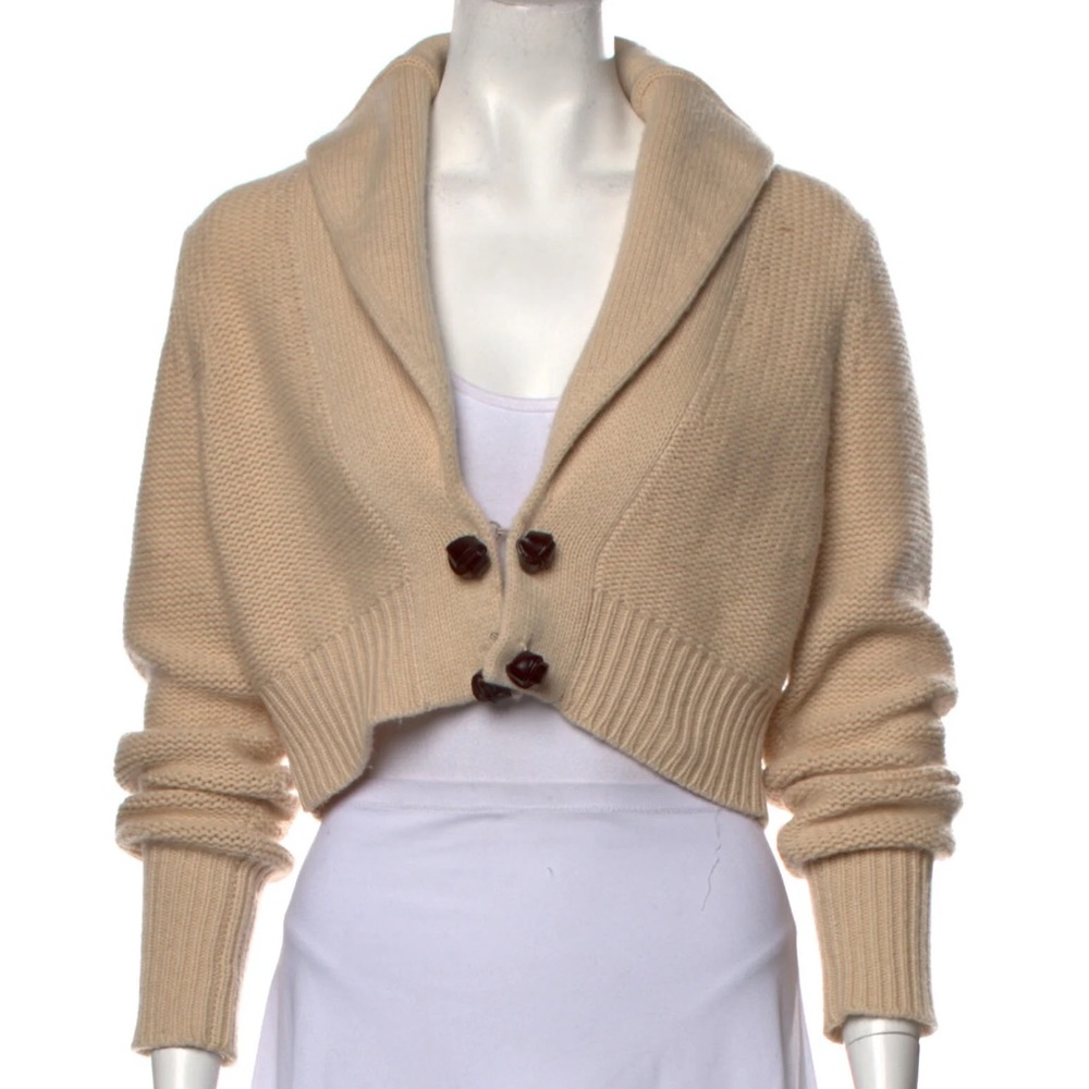 Alexander Wang Cashmere Cropped Sweater Size L - Picture 4 of 11